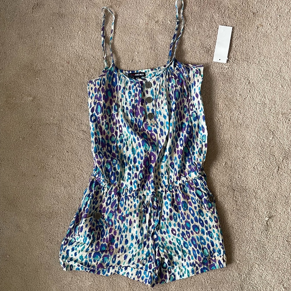 NWT New Ecko Unlimited Cheetah Print Romper